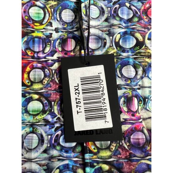 Jared Lang Men's Trim Fit Multicolor Button-Up Shirt T-757 Size 2XL - Picture 3 of 12